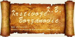 Krstivoje Borzanović vizit kartica